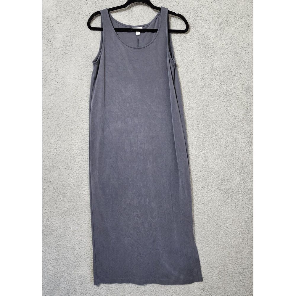 Pure Jill Sleeveless Maxi‎ Dress Gray Blue Modal Super Soft Size XS